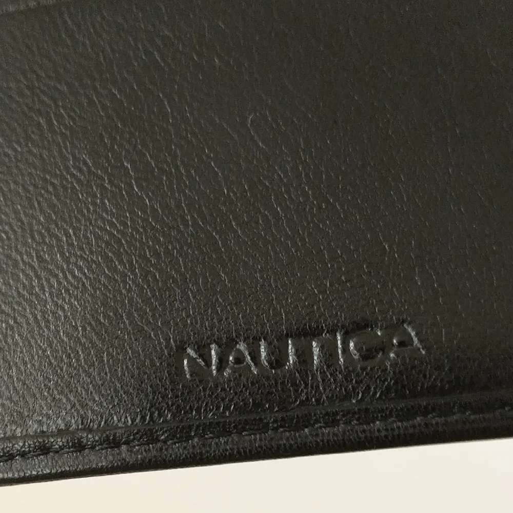 Nautica Black Leather Card Holder